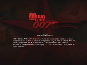 007 - From Russia with Love screen shot title